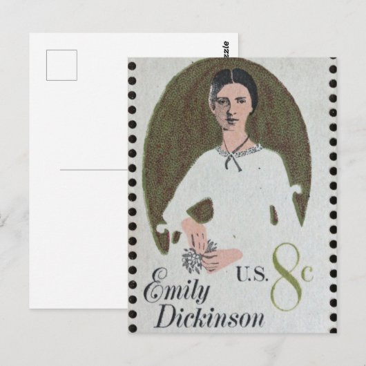 Emily Dickinson Briefmarke Postkarte (Vorne/Hinten)