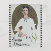 Emily Dickinson Briefmarke Postkarte (Vorderseite)