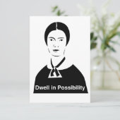 Emily Dickinson Dwell in Possibility Einladungen (Stehend Vorderseite)