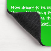 Emily Dickinson, Frosch mit Pot Mousepad (Ecke)