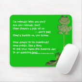 Emily Dickinson, Frosch mit Pot Mousepad (Mit Mouse)