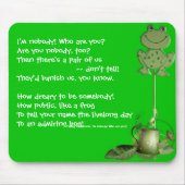 Emily Dickinson, Frosch mit Pot Mousepad (Vorne)