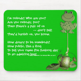 Emily Dickinson, Frosch mit Pot Mousepad
