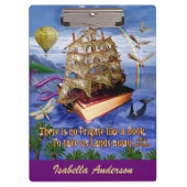 Emily Dickinson-Gedicht-Fregatte-Buch-Schiff Klemmbrett (Vorderseite)