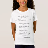 Emily Dickinson Gedicht T - Shirt, Hoffnung, Feder