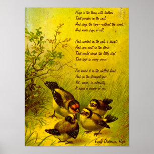 Emily Dickinson "Hoffnung" Poster