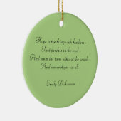Emily Dickinson "Hope" Hummingbird Keramik Ornament (Rechts)