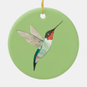 Emily Dickinson "Hope" Hummingbird Keramik Ornament (Hinten)