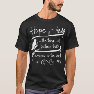 Emily Dickinson Hope ist die Sache mit Feathers Bi T-Shirt