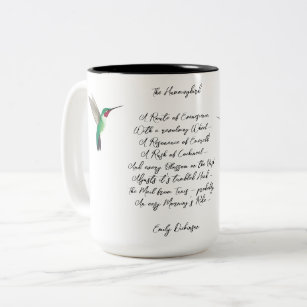 Emily Dickinson Hummingbird Zwei-Tone-Kaffee-Tasse Zweifarbige Tasse