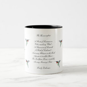 Emily Dickinson Hummingbird Zwei-Tone-Kaffee-Tasse Zweifarbige Tasse