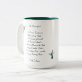 Emily Dickinson Hummingbird Zwei-Tone-Kaffee-Tasse Zweifarbige Tasse (Vorderseite Links)