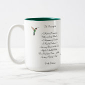 Emily Dickinson Hummingbird Zwei-Tone-Kaffee-Tasse Zweifarbige Tasse (Links)