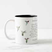 Emily Dickinson Hummingbird Zweifarbige Tasse (Links)