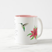Emily Dickinson Hummingbird Zweifarbige Tasse (VorderseiteRechts)