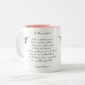 Emily Dickinson Hummingbird Zweifarbige Tasse (Vorderseite Links)