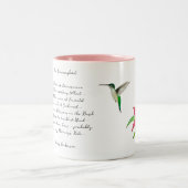 Emily Dickinson Hummingbird Zweifarbige Tasse (Mittel)