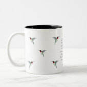 Emily Dickinson Hummingbird Zweifarbige Tasse (Links)