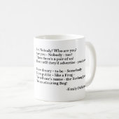 Emily Dickinson "Ich bin niemand!" Frosch-Tasse Kaffeetasse (VorderseiteRechts)