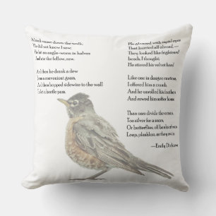 Emily Dickinson "In Garden" Gedicht Pillow Kissen