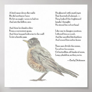 Emily Dickinson "In Garden" Gedicht Poster