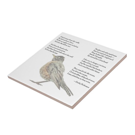 Emily Dickinson "In Garden" Gedicht Tile Fliese (Seite)