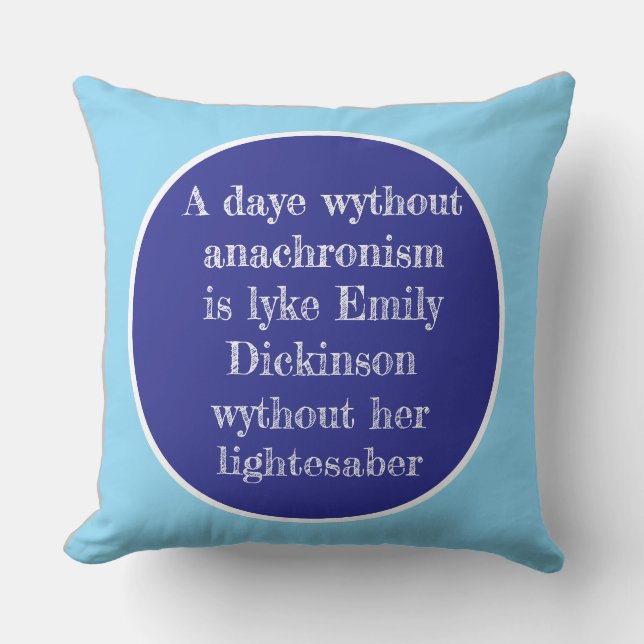 "Emily-Dickinson-Lichtschwert"-Wurfkissen Kissen (Vorderseite)