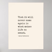 Emily Dickinson Literarischer Autoren-Zitat-Schrei Poster (Vorne)