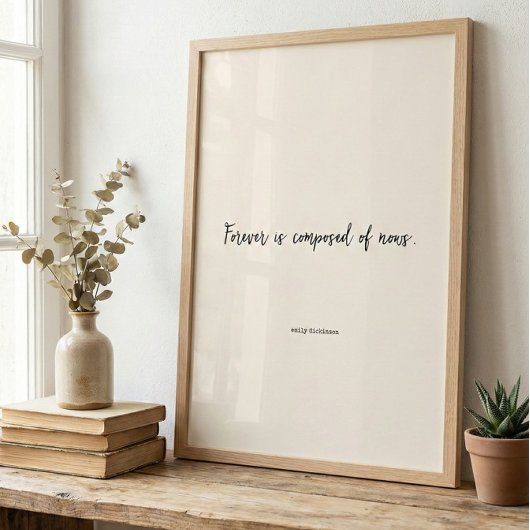 Emily Dickinson Literarisches Autoren-Zitat-Skript Poster