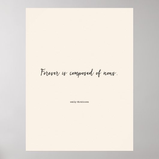 Emily Dickinson Literary Author Quote Script  Poster (Vorne)