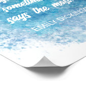 Emily Dickinson Literary Zitat über blaues Aquarel Poster (Ecke)