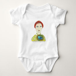 Emily Dickinson mit vielen versah Sache mit Federn Baby Strampler