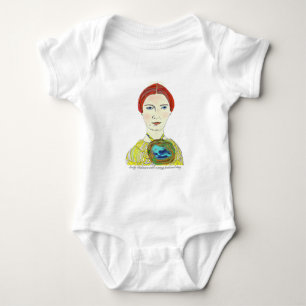 Emily Dickinson mit vielen versah Sache mit Federn Baby Strampler