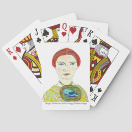 Emily Dickinson mit vielen versah Sache mit Federn Spielkarten