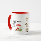 Emily Dickinson "Mushroom is the Elf of Pflanze" Tasse (Vorderseite Links)