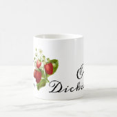 Emily Dickinson "Over the Fence" Erdbeergedicht Kaffeetasse (Mittel)