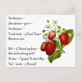 Emily Dickinson "Over the Fence" Gedicht Postcard Postkarte