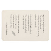 Emily Dickinson Poem Magnet, Hoffnung, Federn Magnet (Horizontal)