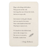 Emily Dickinson Poem Magnet, Hoffnung, Federn Magnet (Vertikal)