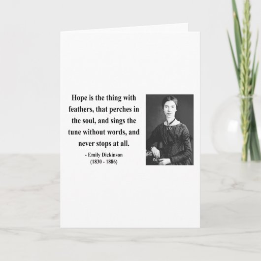 Emily Dickinson Quote 1b Karte (Vorderseite)
