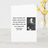 Emily Dickinson Quote 1b Karte (Gelbe Blume)