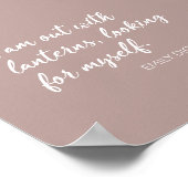 Emily Dickinson Quote Blush Script Typografie Poster (Ecke)