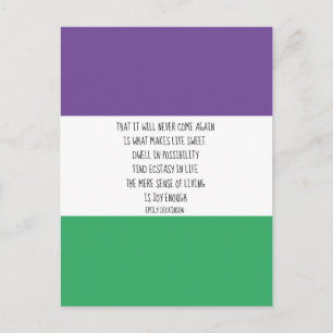 Emily Dickinson Quote Postcard Postkarte