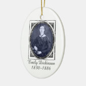 Emily Dickinson-Verzierung Keramik Ornament (Links)