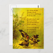 Emily Dickinson Vintag Painted Sparrows Postcard Postkarte (Vorne/Hinten)