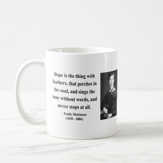Emily Dickinson-Zitat 1b Kaffeetasse (Links)