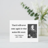 Emily Dickinson Zitat 5b Postkarte (Stehend Vorderseite)