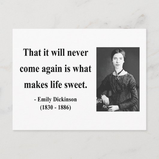 Emily Dickinson Zitat 5b Postkarte (Vorderseite)