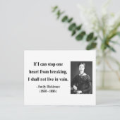 Emily Dickinson Zitat 6b Postkarte (Stehend Vorderseite)