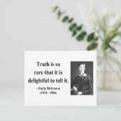 Emily Dickinson Zitat 7b Postkarte (Stehend Vorderseite)